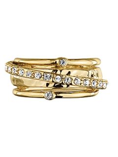 Dyrberg Kern Ella Shiny Gold Crystal Ring Gold