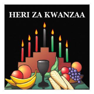 Kwanzaa Blessing Flat Greeting Card