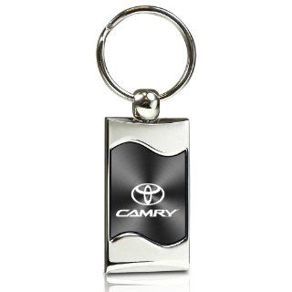 Toyota Camry Gray Spun Brushed Metal Key Chain Automotive