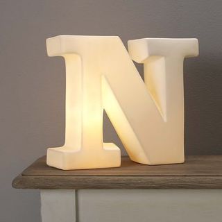 fine porcelain alphabet light by out there interiors