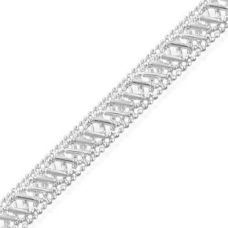 Diamond Cut Crisscross Bracelet in Sterling Silver   Zales