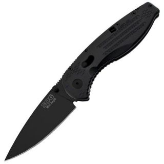 SOG Aegis Mini Folding Knife Black TiNi Blade 611203