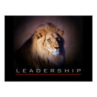 Motivational Leadership Courage Lion Poster Print