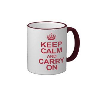 Keep Calm And Carry On Coffee Mugs