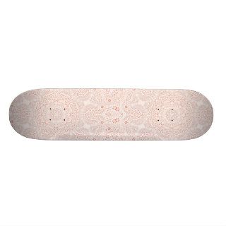 White & Coral  Lace Fabric Image  Background Skate Board