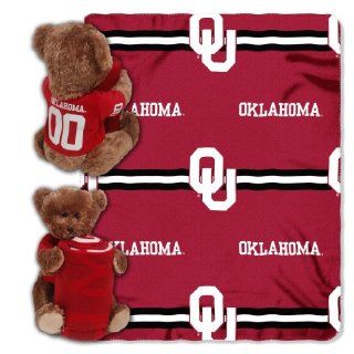 NCAA Oklahoma Sooners Mascot Bear Pillow and Throw Combo  Sports Fan Throw Pillows  Sports & Outdoors