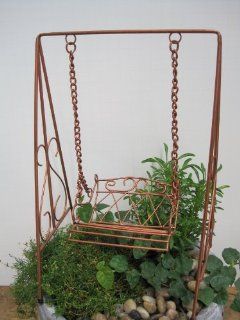 Miniature Fairy Garden Swing   Porch Swings