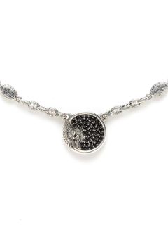 Black Sapphire Angel Disc Pendant Necklace by Scott Kay