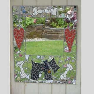 'love scottie' mosaic mirror by more mosaics