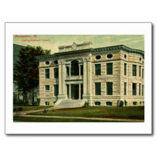 Kellog Hubbard Library, Montpelier, Vermont Postcard