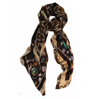 silk satin chiffon leopard scarf by jenny collicott