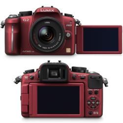 Panasonic Red Lumix DMC G2 12.1MP with14 42mm Lens Panasonic Digital SLR