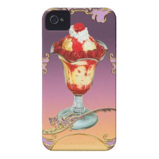 Ice Cream Sundae Retro Style iPhone 4 Cases