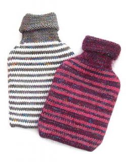 striped hot water bottle by carol atkinson textiles