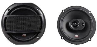 Brand New MTX Terminator Series TN653 6.5" 3 Way 180 Watts Peak / 90 Watts RMS 4 Ohm Full Range Car Audio Speakers with Polypropylene Cone + Grill  Component Vehicle Speaker Systems 