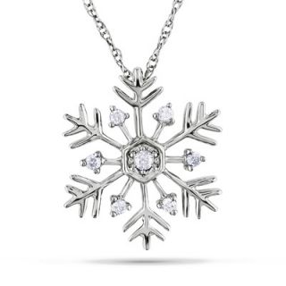 CT. T.W. Diamond Snowflake Pendant in 10K White Gold   17   Zales