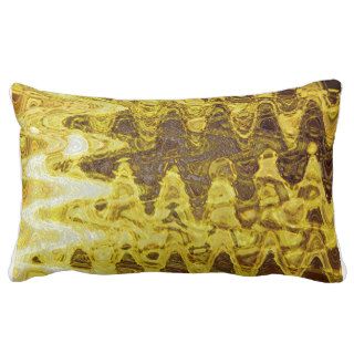 Abstract Yellow and Gold Pillow