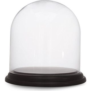 ONE WORLD TRADING   Glass dome with wooden base
