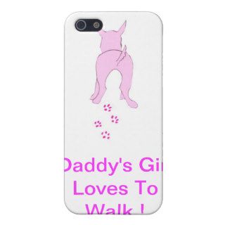 Pink Dog Ears Up iPhone Case Daddy's Girl iPhone 5 Cover