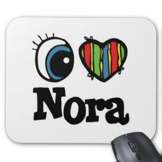 I Heart (Love) Nora Mouse Pads