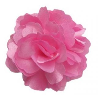 A Girl Company Pink Satin Flower Hair Bow/Clip/Brooch Clothing