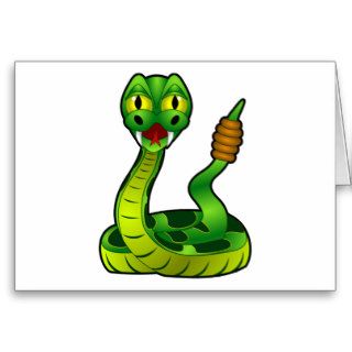 cartoon rattlesnake card