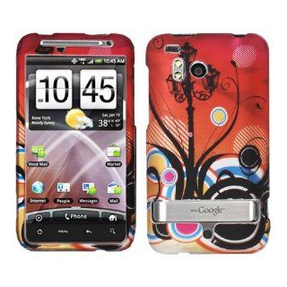 Orange Black Blue Red Polka Street Lamp Rubberized Snap on Design Hard Case Faceplate for HTC Thunderbolt 4g 6400 /Verizon Cell Phones & Accessories