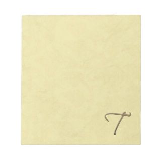 cursive monogram   T Notepads
