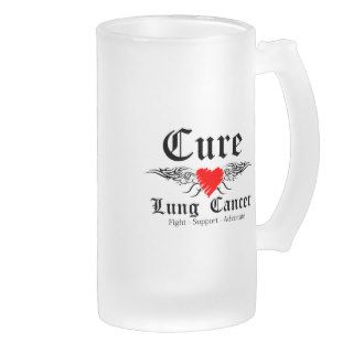 Cure Lung Cancer Tattoo Wings Coffee Mug