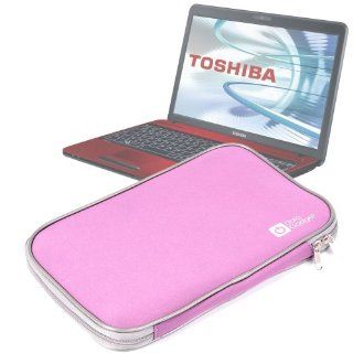 DURAGADGET Pink Zip Carry Sleeve For Toshiba Satellite C660 26G, C855 18D, L755, P750, P755 & Pro R850 Laptop Computers & Accessories