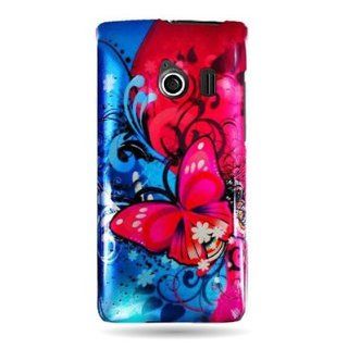 For Huawei Ascend Q M660 Hard Design Cover Case Butterfly Bliss+LCD Screen Protector Cell Phones & Accessories