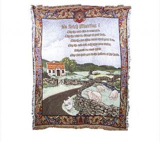 Irish Blessing 53 x 65 Tapestry Woven Throw Blanket —