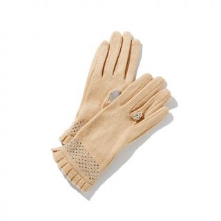 Carol Brodie Accessorize Your Life Studded Ruffle Gloves