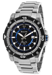 Bulova 98B177  Watches,Mens Marine Star Black Dial Stainless Steel, Casual Bulova Quartz Watches