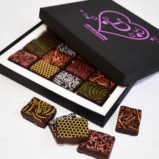 luxury valentine chocolates gift box 16 chocs by demarquette fine chocolates