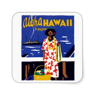 1920 Aloha Hawaii Stickers