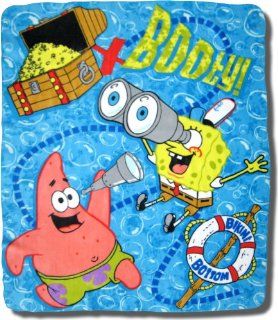 SpongeBob   "Booty Bob" Fleece Throw Blanket   Sponge Bob Blanket