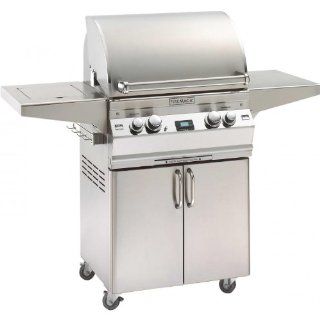 Fire Magic Aurora A430 All Infrared Natural Gas Grill With Single Side Burner On Cart  Patio, Lawn & Garden