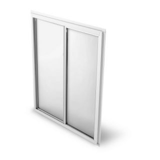 BetterBilt 48X36  Sliding Window Aluminum 875 Series Clear Insulated Glass White with Screen XO