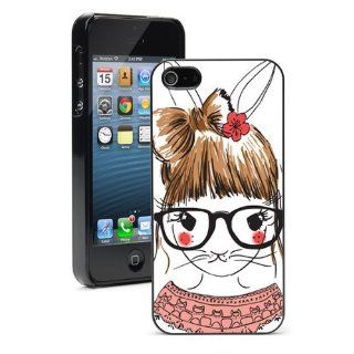 Apple iPhone 4 4S 4G Black 4B656 Hard Back Case Cover Color Anime Cute Bunny Rabbit Girl Cell Phones & Accessories