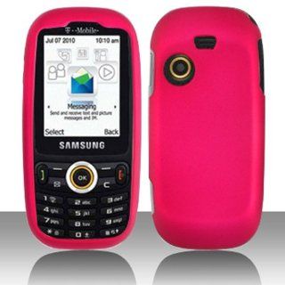 iNcido Brand Samsung T369 Cell Phone Rubber Feel Rose Pink Protective Case Faceplate Cover Cell Phones & Accessories