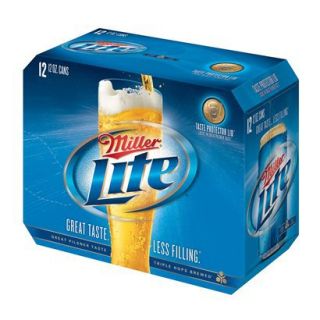 Miller Lite Beer Cans 12 oz, 12 pk