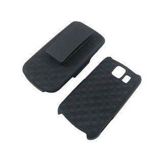 LG VORTEX VS660 BLACK RUBBERIZED HARD SHELL CASE WITH HOLSTER Cell Phones & Accessories