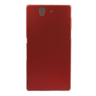 Rubber Smooth Hard Skin Case Cover for Sony Xperia Z L36h C660X C6602 C6603 Red + 1 gift Cell Phones & Accessories