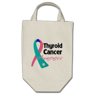 Thyroid Cancer Awareness Ribbon Tote Bag