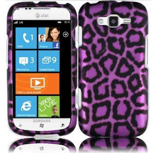 Purple Leopard Design Hard Case Cover for Samsung Focus 2 II i667 Cell Phones & Accessories
