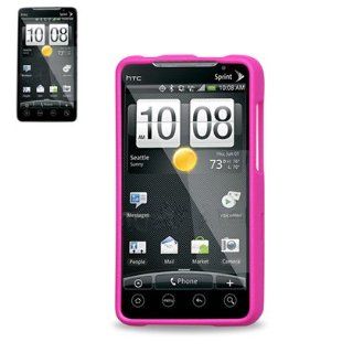 Hard Protector Skin Cover Cell Phone Case for HTC EVO 4G Sprint   HOT PINK Cell Phones & Accessories