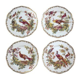 Andrea By Sadek Exotic Birds Set Of Four Dessert Plates  Patio, Lawn & Garden