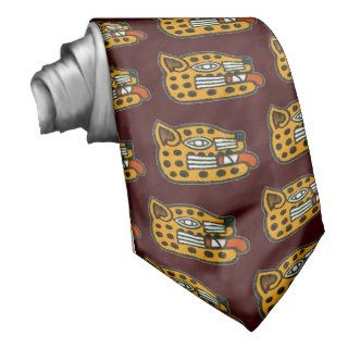 Mayan Jaguar Symbol Tie