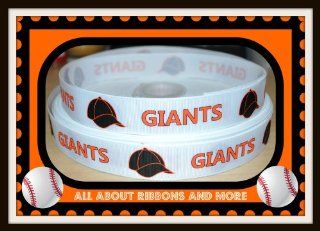 San Francisco Giants 1 inch white grosgrain ribbon (5 yard package)